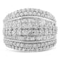 Haus of Brilliance Sterling Silver 2ctw. Diamond Cluster Ring - image 1