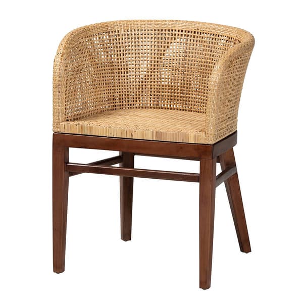 bali & pari Papua Modern Bohemian Acasia Wood Dining Chair - image 