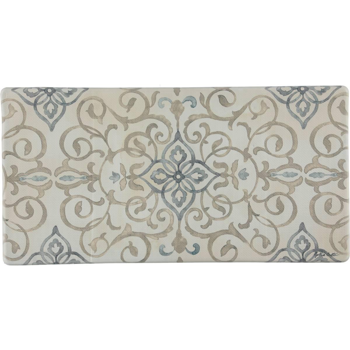 J&V Textiles Cloud Comfort Anti-Fatigue Medallion Kitchen Mat