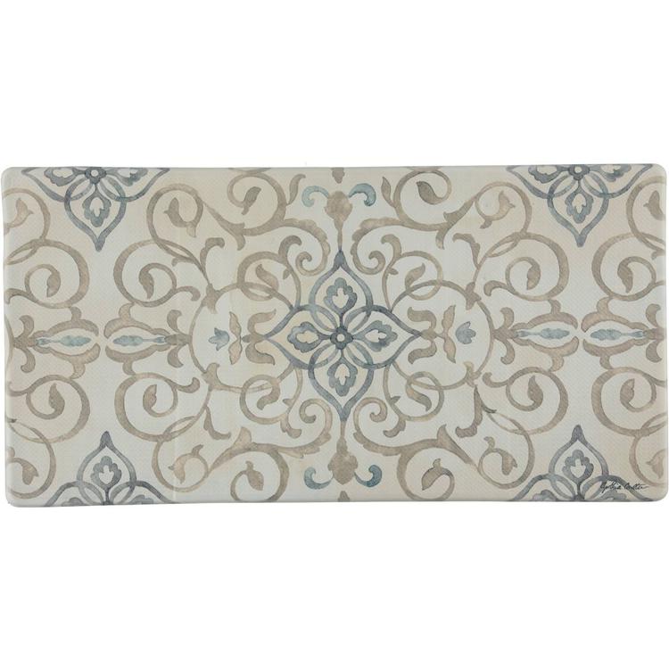 J&V Textiles Cloud Comfort Anti-Fatigue Medallion Kitchen Mat