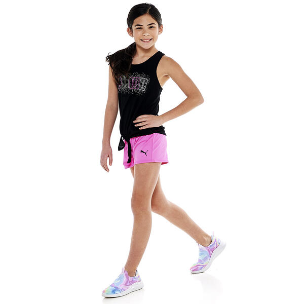 Girls &#40;7-16&#41; Puma&#40;R&#41; Cotton Tank Top & Polyester Tricot Shorts - image 