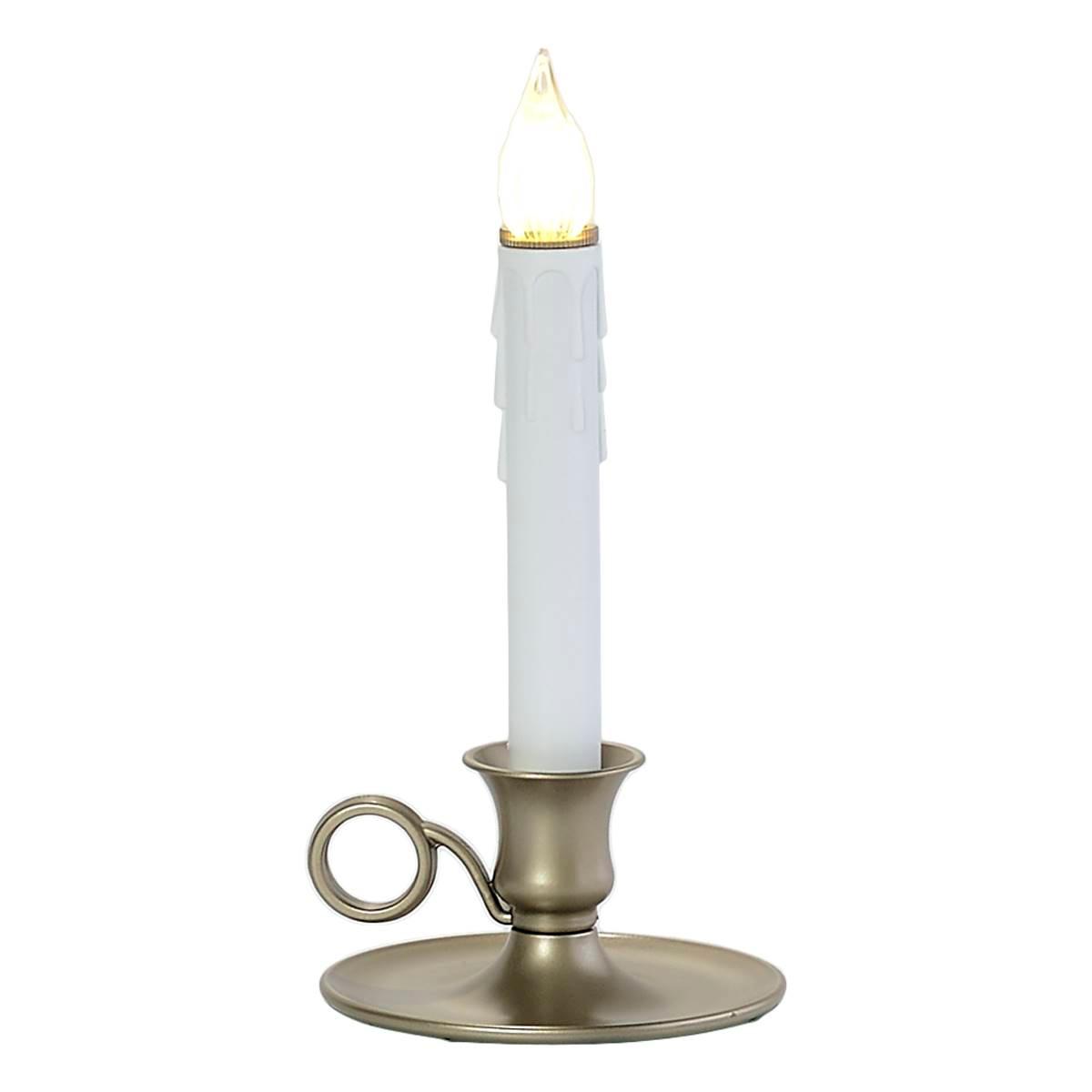 10.5in. Old Boston LED Pewter Candle