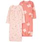 Baby Girl &#40;Preemie-3M&#41; Carter's&#40;R&#41; 2pk. Floral Dragonfly Nightgowns - image 1