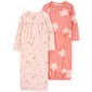 Baby Girl &#40;Preemie-3M&#41; Carter's&#40;R&#41; 2pk. Floral Dragonfly Nightgowns - image 1