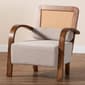 Baxton Studio Sage Modern Japandi Arm Chair with Woven Rattan - image 10