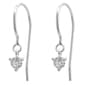 Marsala Sterling Silver Solitaire CZ Fish Wire Drop Earrings - image 1
