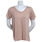 Plus Size Rene Rofe(R) Short Sleeve V-Neck Tee - image 1