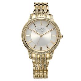 Jessica Simpson Gold-Tone Crystal Bracelet Watch - JS0097GD