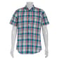 Mens Chaps Short Sleeve Stretch Button Down Shirt - Driftwood - image 1