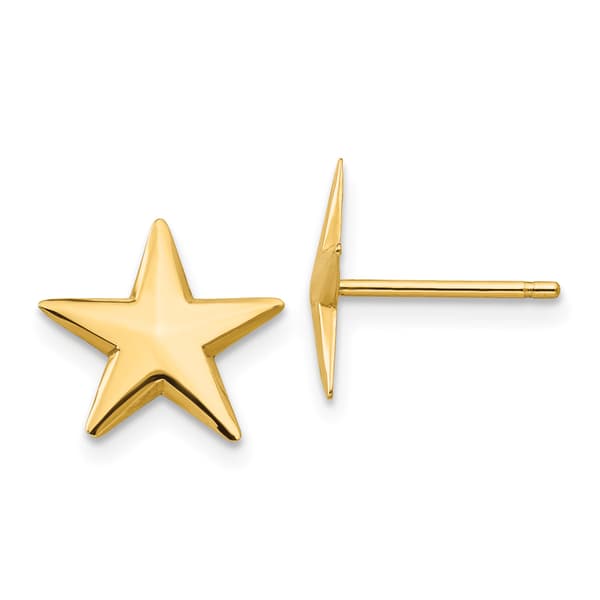 Gold Classics&#40;tm&#41; 14kt. Nautical Star Post Earrings - image 