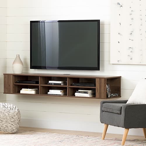 South Shore City Life 66in. Wide Wall Mounted Media Console
