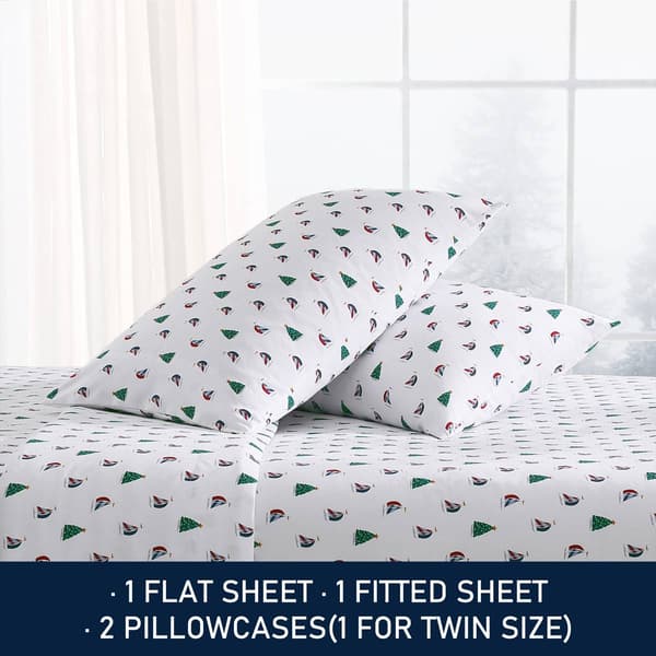 Nautica Holiday Sails Flannel Sheet Set