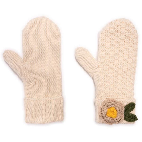 Womens Muk Luks Crochet Flower Mittens