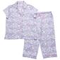Petite White Orchid Cloud Knit Paisley Top & Capris Pajama Set - image 2