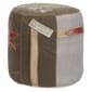 9th & Pike&#174; Rustic Brown Canvas Round Pouf Ottoman - image 3