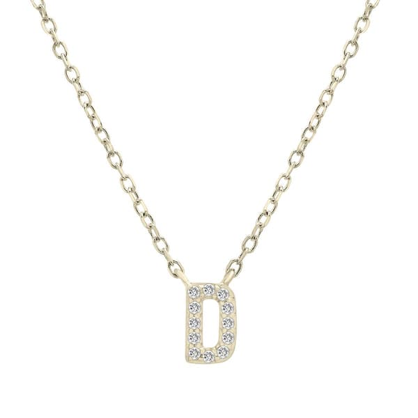 Diamond Classics(tm) 1/20ctw. Diamond Initial D Necklace - image 