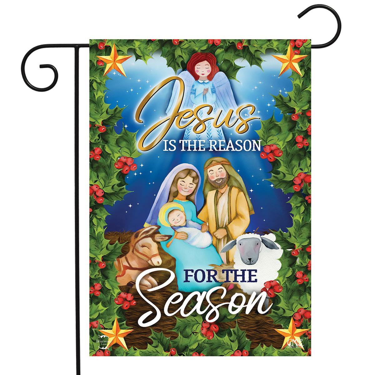 Briarwood Lane Jesus is the Reason Christmas Garden Flag