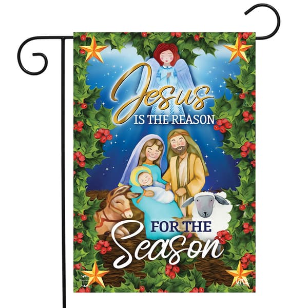 Briarwood Lane Jesus is the Reason Christmas Garden Flag - image 