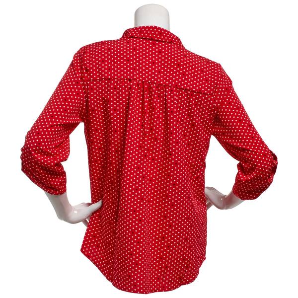 Womens Notations Dots Equipment Casual Button Down