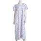 Womens White Orchid Floral Garden Henley Pin Tuck Nightgown - image 1
