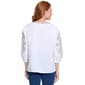 Petite Multiples 3/4 Sleeve Embroidered Placket Crinkle Blouse - image 2