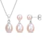 Gemstone Classics(tm) Rice Pink Pearl Earrings & Necklace Set - image 1