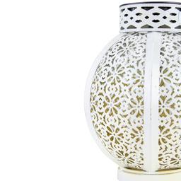 Northlight Seasonal 7in. Round Floral LED Solar Lantern