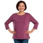 Plus Size Hasting & Smith 3/4 Sleeve Solid Open Crew Neck Tee - image 1
