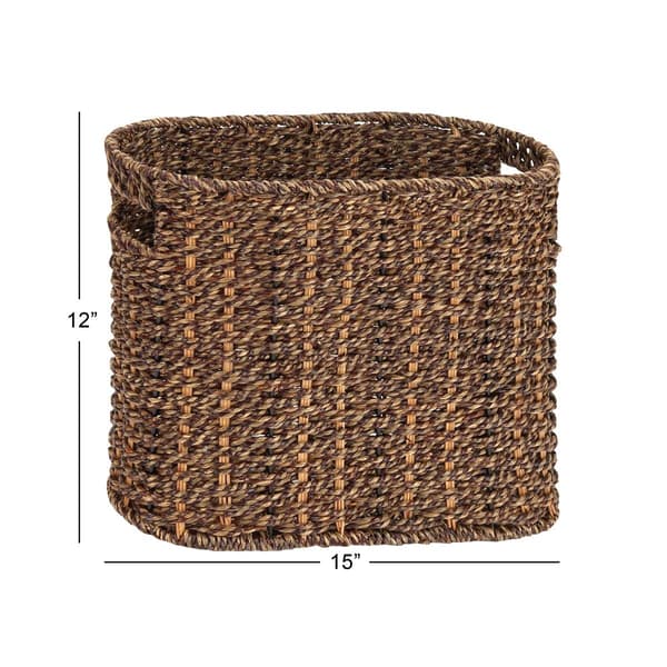 9th & Pike® Natural Seagrass Magazine Storage Basket