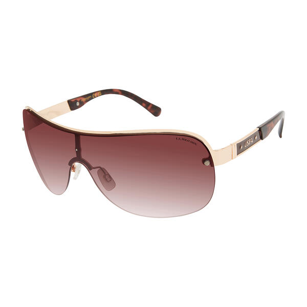 Mens U.S. Polo Assn.(R) Rimless Shield Sunglasses with Metal Frame - image 