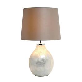 Simple Designs One Light Pearl Table Lamp w/Fabric Shade