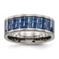 Mens Endless Affection&#40;tm&#41; Titanium Blue Carbon Fiber Inlay Band - image 1