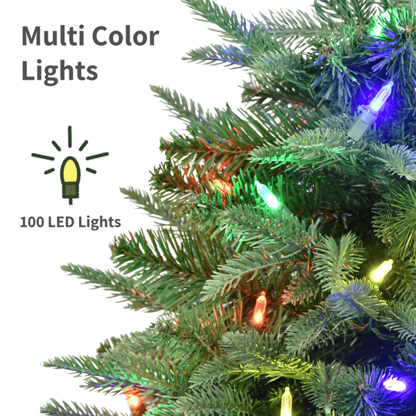 Puleo International Multi-Color LED Fraser Fir Christmas Tree