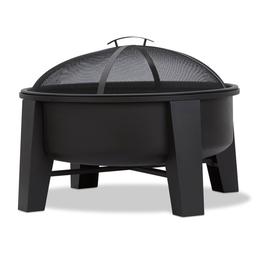 Real Flame Forsyth 35 Round Steel Wood Burning Fire Pit