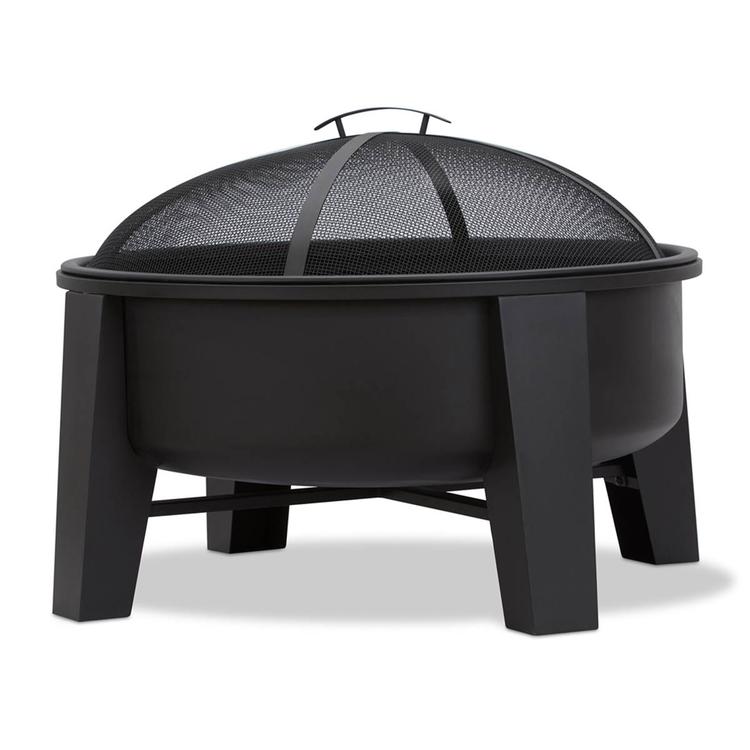 Real Flame Forsyth 35 Round Steel Wood Burning Fire Pit