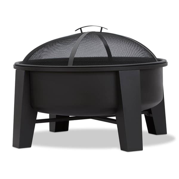 Real Flame Forsyth 35 Round Steel Wood Burning Fire Pit