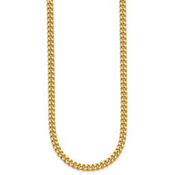 Gold Plated over Sterling Silver Curb Chain Necklace