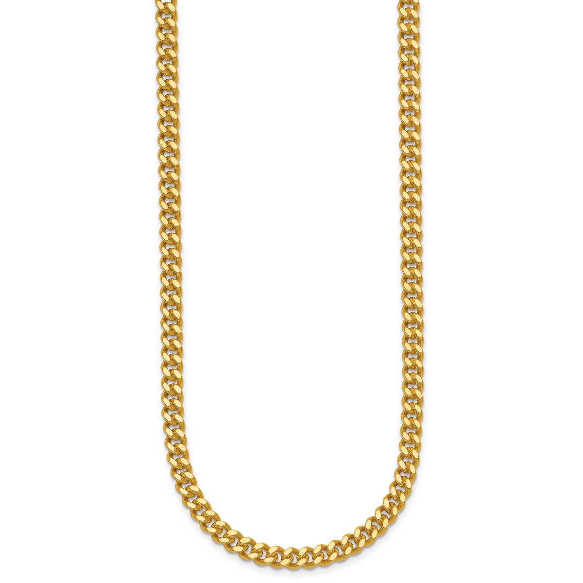 Gold Plated over Sterling Silver Curb Chain Necklace