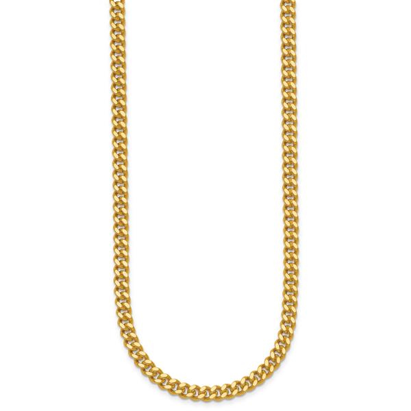 Gold Plated over Sterling Silver Curb Chain Necklace