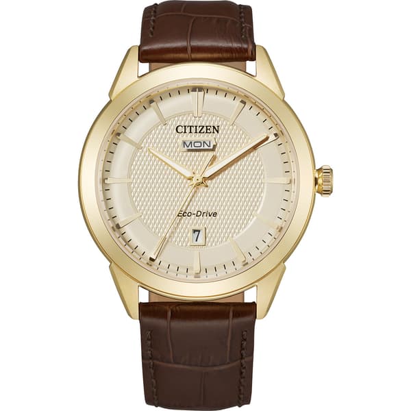 Mens Citizen&#40;R&#41; Eco Corso Ash Brown/Champagne Dial Watch-AW0092-07Q - image 