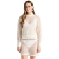 Womens NVLT Crochet Hooded Top & Shorts Cover Up Set - image 1