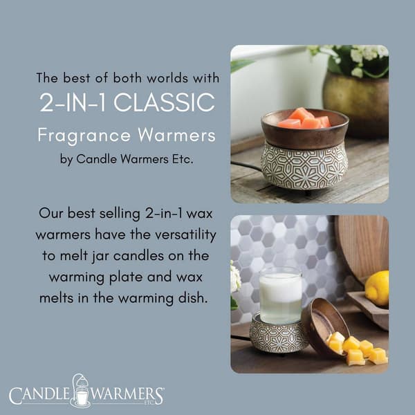 Candle Warmers Etc. Bronze Geometric 2-in-1 Wax Warmer