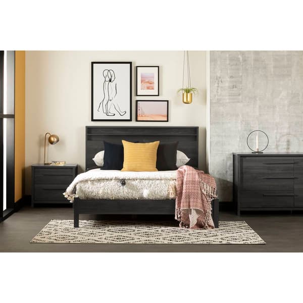 South Shore Lensky Queen Platform Bed On Legs