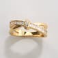Ashley Cooper&#40;tm&#41; Gold-Tone X Cross Ring w/ CZ Stones - image 1