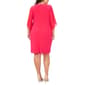 Plus Size MSK 3/4 Angel Sleeve Solid Side Ruched Sheath Dress - image 3