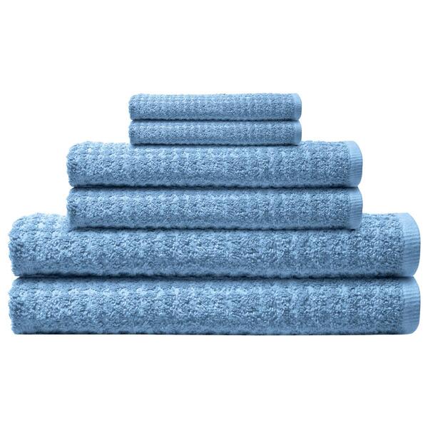Textured 6pc. Combed Cotton Bath Towel - image 