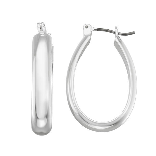 Design Collection Click-It Thick Polished Hoop Earrings - image 