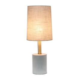 Lalia Home Organix Antique Brass Concrete Linen Shade Table Lamp