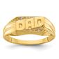 Mens Gentlemens Classics&#40;tm&#41; 14kt. Gold Diamond Slanted DAD Ring - image 1