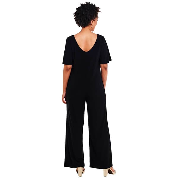 Womens Sami & Jo Flutter Sleeve O Ring Jumpsuit